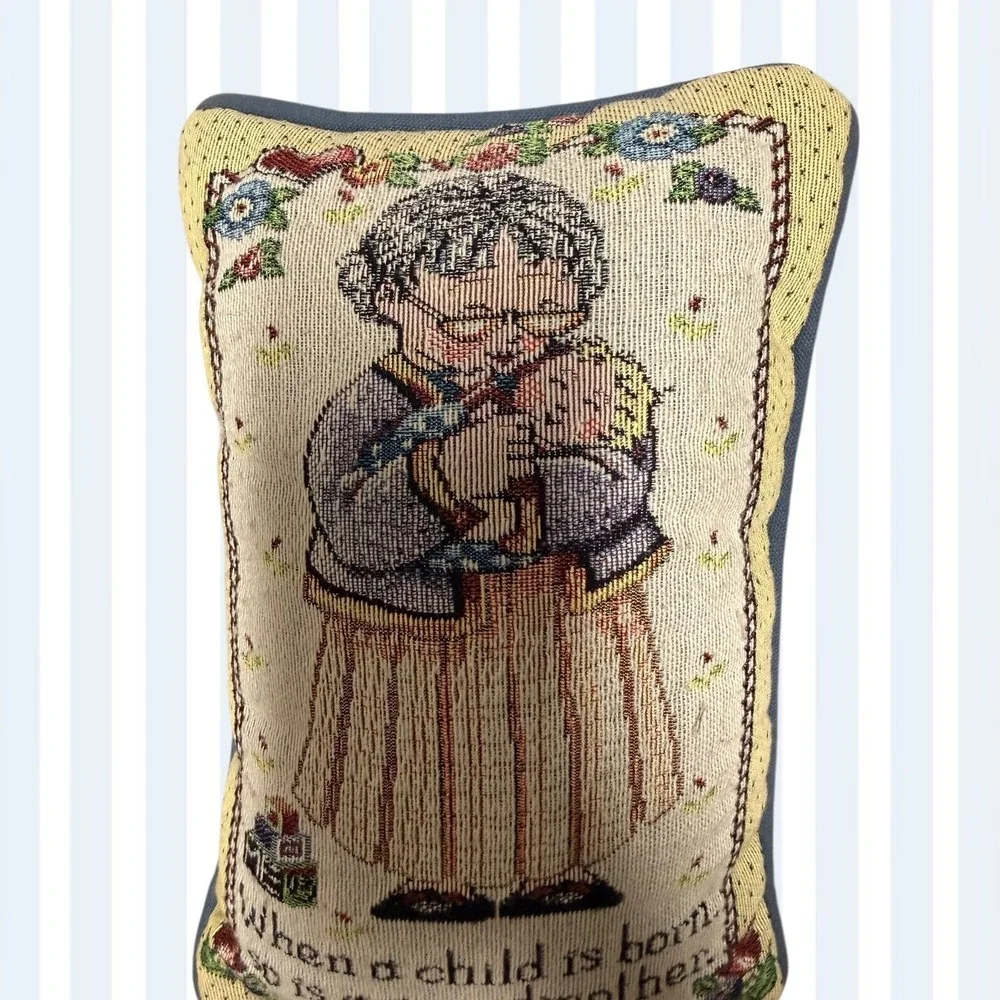 Mary Engelbreit Tapestry Needlepoint Pillow 